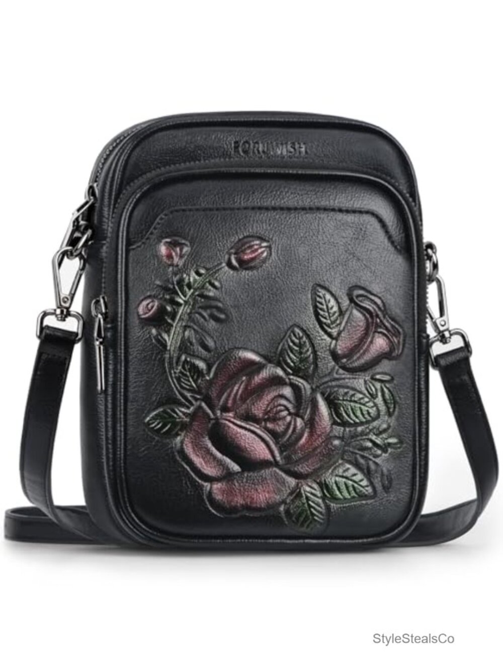 Small RFID Crossbody Bag Vegan Leather Cell Phone Purse for Women